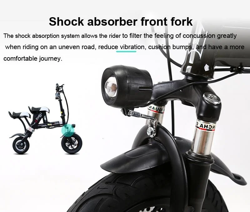 12 Inch Lightweight Electric Scooter 2 Wheels Electric Scooters 500W Mini Foldable Electric Bikes Adults With Anti-theft System (11)