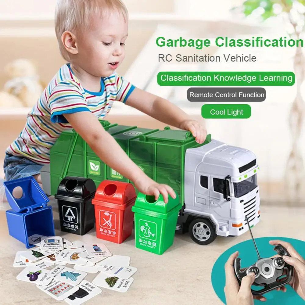 2.4GHz RC Car Toys Remote Control Garbage Truck Electric Environmental Protection Sanitation Vehicle Toy Car With dustbin 2.4GHz RC Car Toys Remote Control Garbage Truck Electric Environmental Protection Sanitation Vehicle Toy Car With dustbin