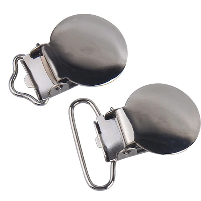 

4Pcs Metal Holder Insert Pacifier Chain One Word Type Strap Type Pacifier Chain Accessories