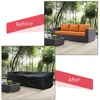 62 Size High Quality Outdoor Patio Waterproof Covers For Furniture Table Sofa Cover  210D Oxford Cloth Black Dust Cover 3