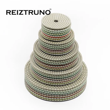 Diamond Grinding Pads Marble Granite Polishing Natural Stone Abrasive Discs Sry or Wet Use Long Life 3"/4"/5"/6"/7"