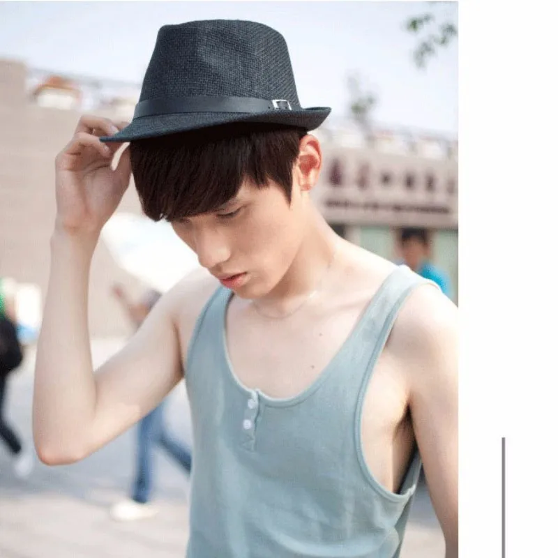 Летние женские каникулы мягкая фетровая шляпа унисекс мужские соломенные любовники Гангстерская шляпа Rk