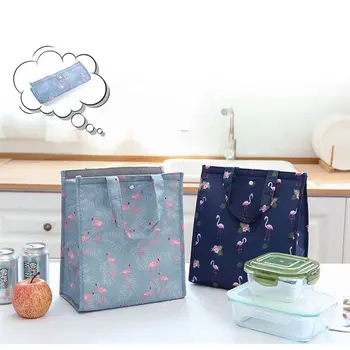 

Flamingo Thermal Insulated Storage Bag Insulation Cold Lunch Bag Picnic Bag Tote Cooloer Lunch Box Carry Case Food Container