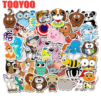 

10/50pcs/set Cute Animal Fish Tiger Waterproof PVC Graffiti Stickers For Skateboard Suitcase Guitar Sticker Kid Toy Sticker