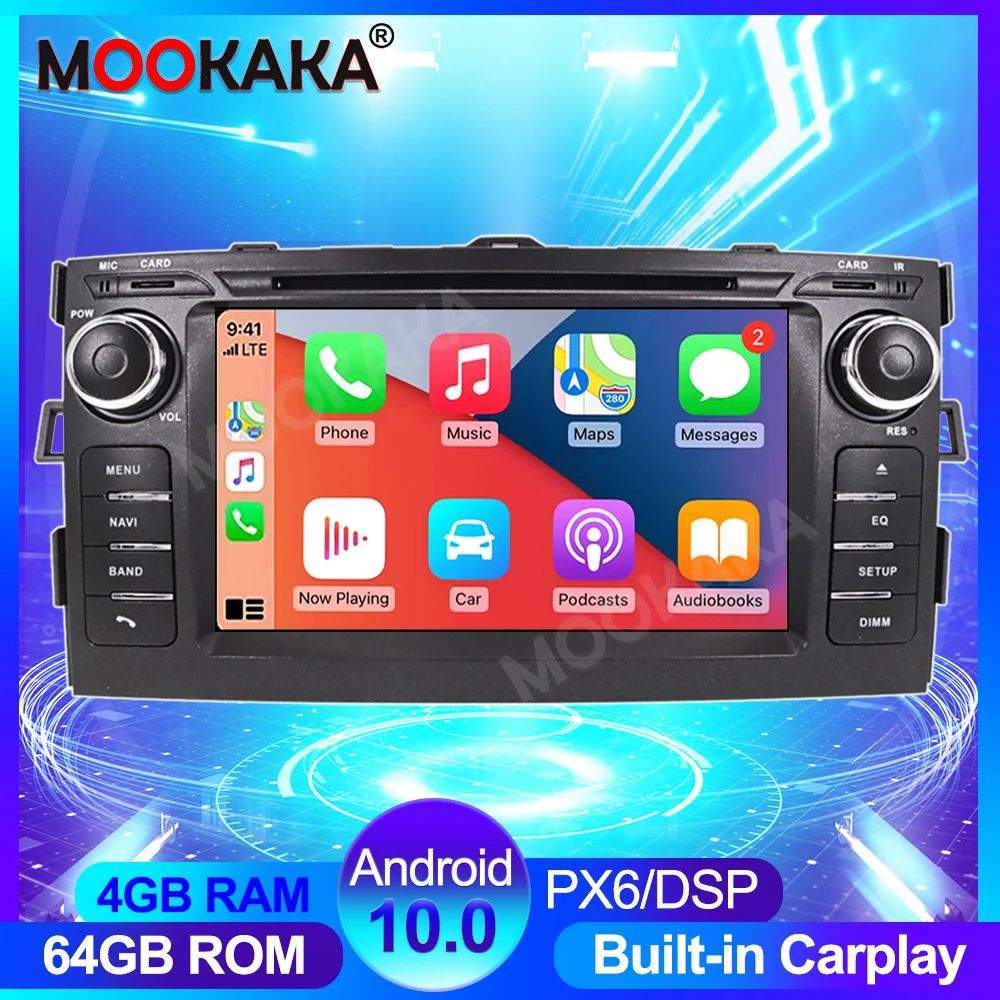 7 Inch Android 10 4+64G Car DSP Radio Carplay For Toyota Auris 2006-2012 Touch Screen Autoradio Multimedia Player GPS Navigation |