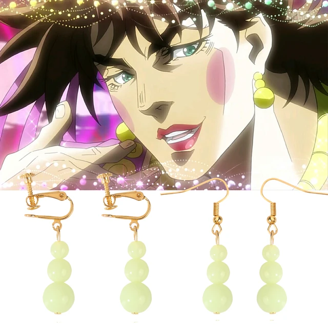 New Anime JoJo's Bizarre Adventure Cosplay Earrings Giorno Giovanna  Cosplay Eardrop Earring Ladybird For Women Men Jewelry - AliExpress