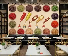 

3d wallpaper for walls in rolls Spice condiments seasoning sauces kitchen restaurant custom mural 3d photo wallpaper on the wall