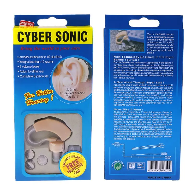 Портативный мини слуховой аппарат Регулируемый тон в ухо звук усилительное