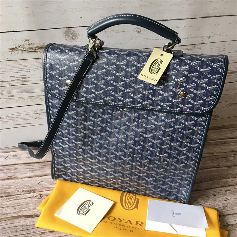Goyard mochila de cuero con estampado de diente de perro para hombre y  mujer, bolso de gran capacidad, informal, a la moda, 2021| | - AliExpress