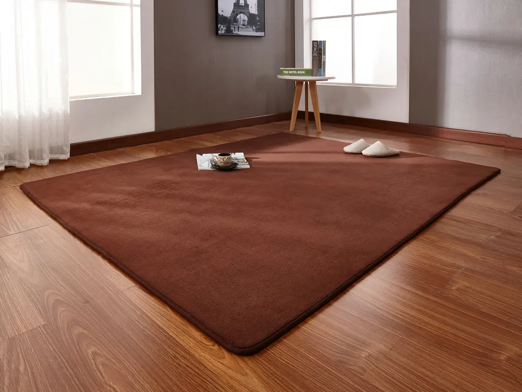 Brown 160x200 см короткошерстный коралловый бархатный ковер для гостиной, напольный коврик, коврик для кофейного столика, одеяло для спальни, коврик для кровати, напольный коврик, подушка для двери - Цвет: Brown