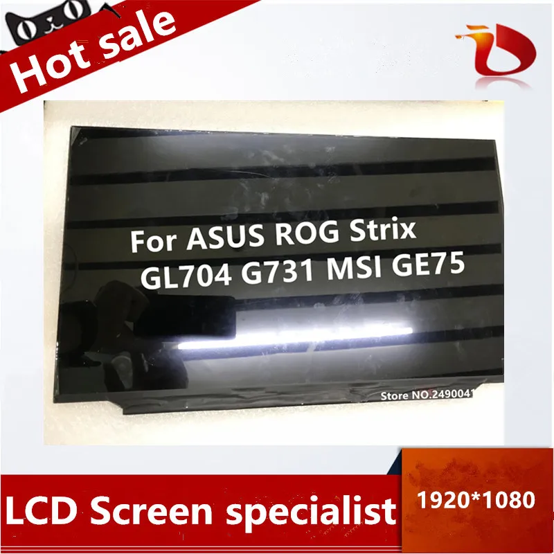 17," ЖК-дисплей 144 Гц для ASUS ROG strix GL704 G731 MSI GE75 Raider 1920*1080