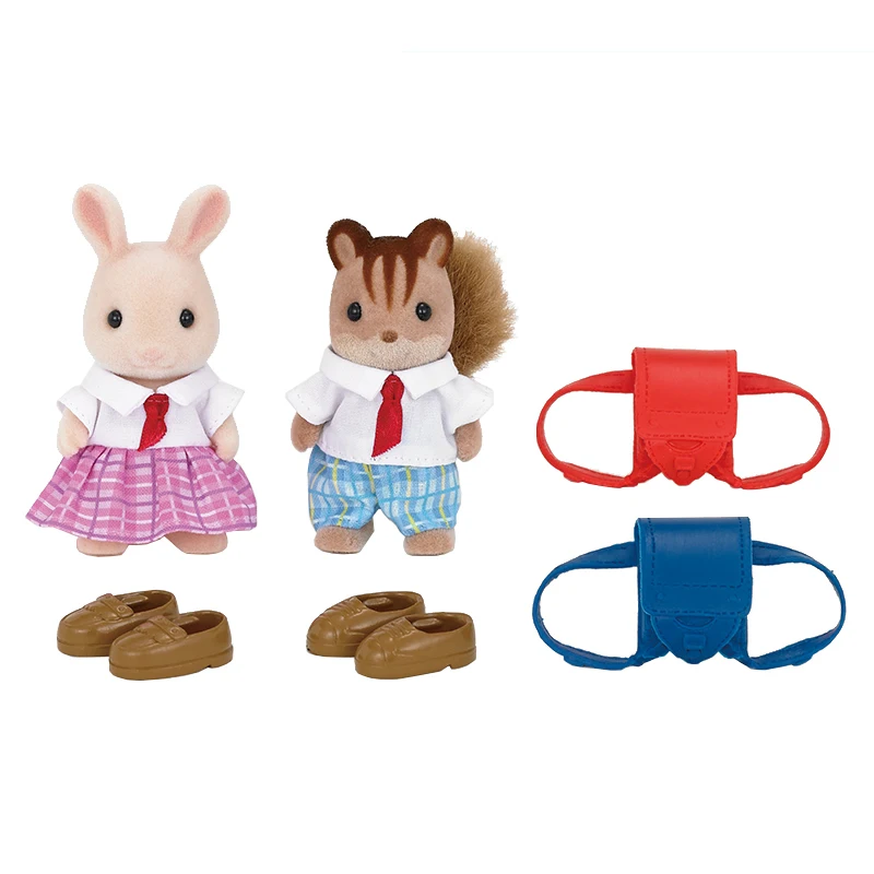 S01 Sylvanian Families кукольный домик игровой набор школьные друзья 2 детские фигурки и аксессуары игрушка в подарок 5170