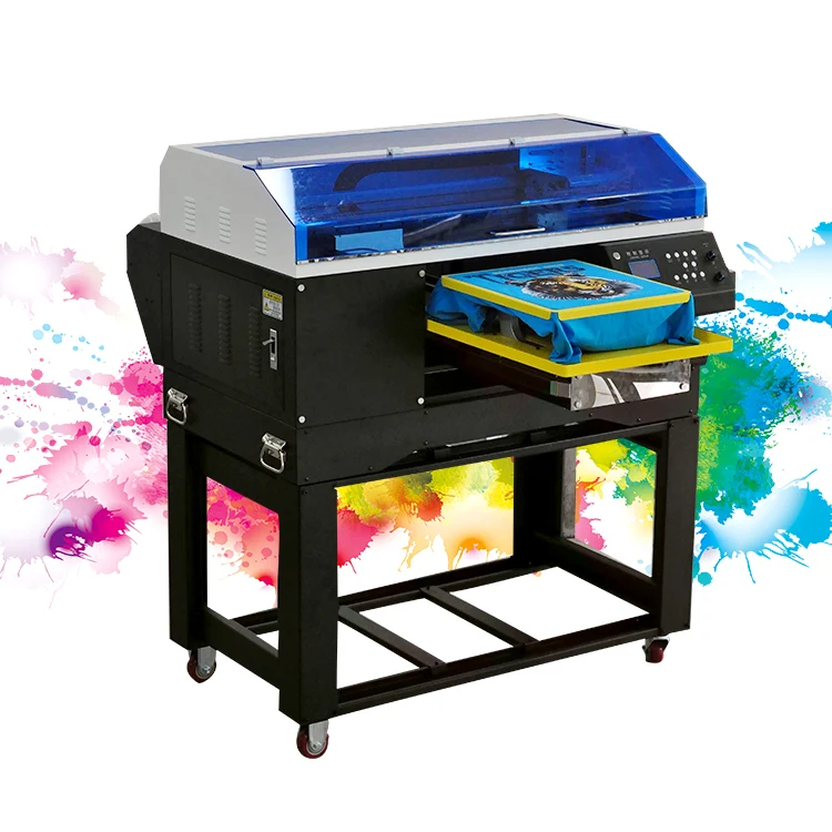 Cheap Good Flatbed T-Shirt Printing Machine Garment Printer With Double  4720 Print Heads Digital Tshirt Printer