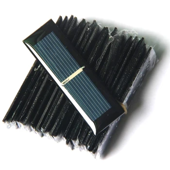 

Mini 0.125W 0.5V Bolycrystalline Solar Cell Module DIY Solar Panel Charger System Battery Education 65*20MM Epoxy 10Pcs