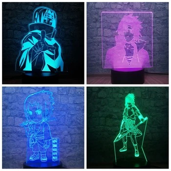 

Price FreeShip Led 3D Uchiha Sasuke Modelling Table Lamp Kids Sleep Bedside Naruto Night Light Anime Home Decor Light Fixture