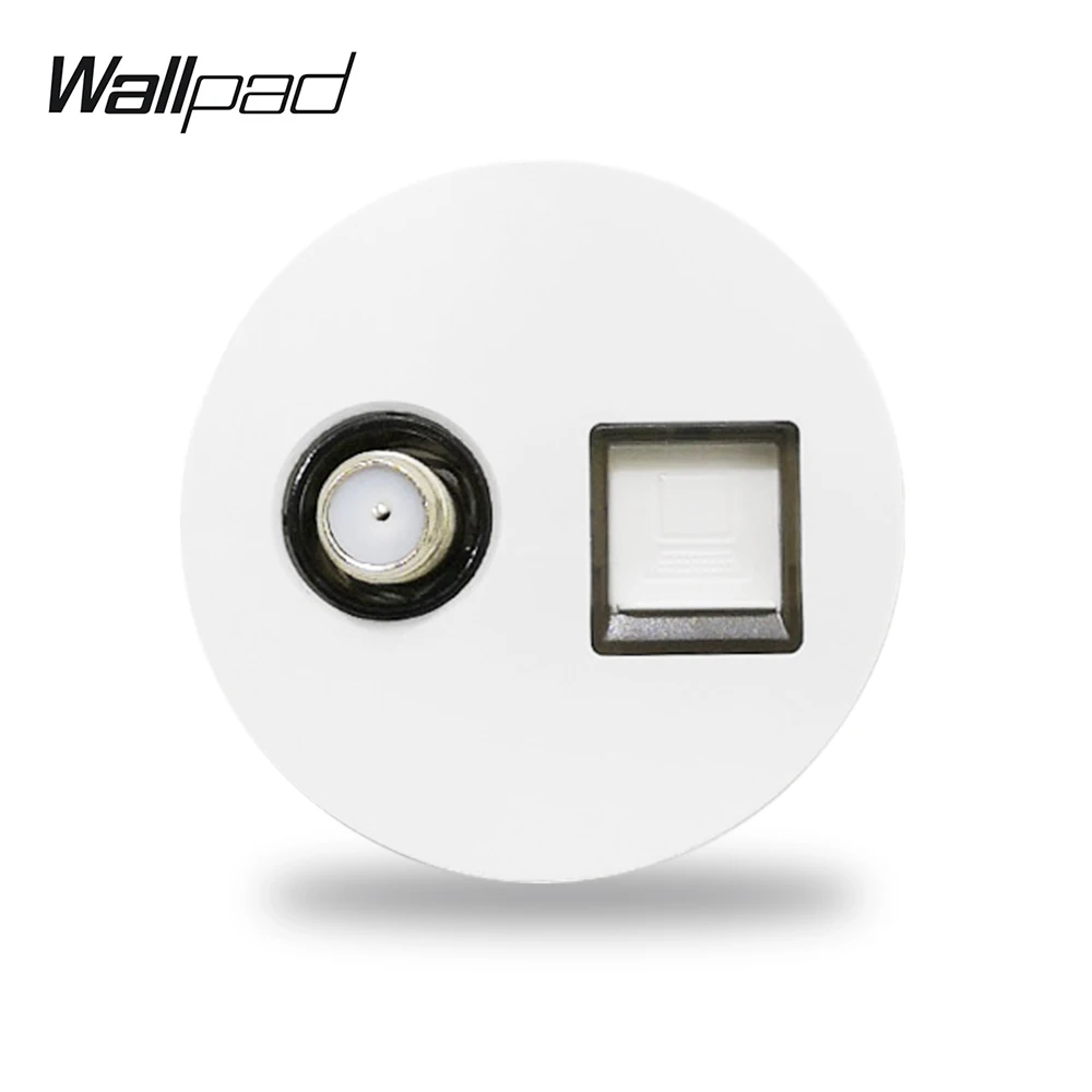 Wallpad L6 5 цветов спутниковая розетка для телевидения CAT5E CAT6 RJ45 Интернет компьютер