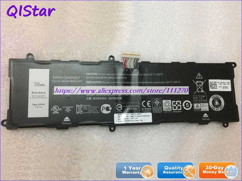 QISTAR 7.4V 38Wh Genuine HFRC3 TXJ69 2H2G4 Laptop Battery For Dell Venue 11 Pro 7140 Notebook computer