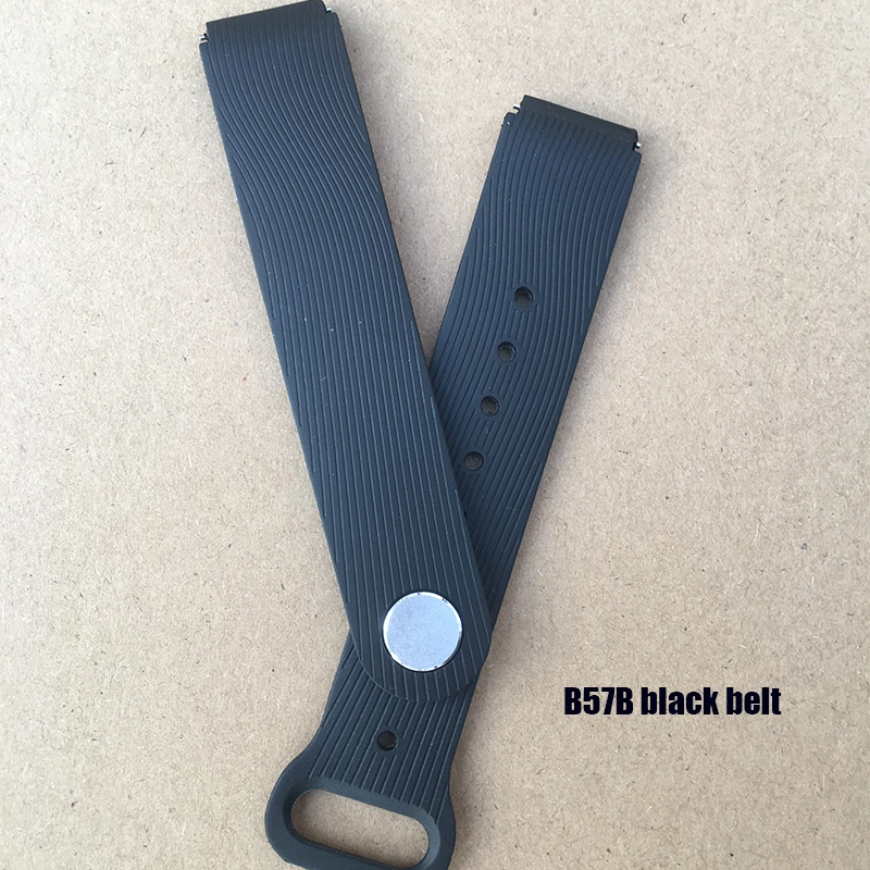 Новейший Мужской Женский Смарт-браслет B57 Смарт-часы фитнес-трекер синий цвет хорошее качество ремень наручные часы ремешок для часов - Цвет: B57B Black Belt