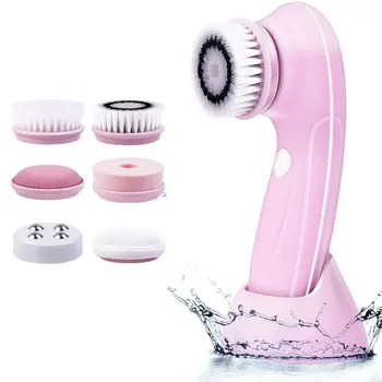 

6 in 1 Cleansing Instrument Household Silicone Rotating Cleansing Usb Charging Beauty Instrument Cleansing Brush Kit