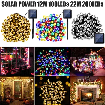 

Sale 20M 200LED Solar Fairy Lights String Waterproof Solar Power Light Outdoor Garden LED Holiday Halloween Decoration D30