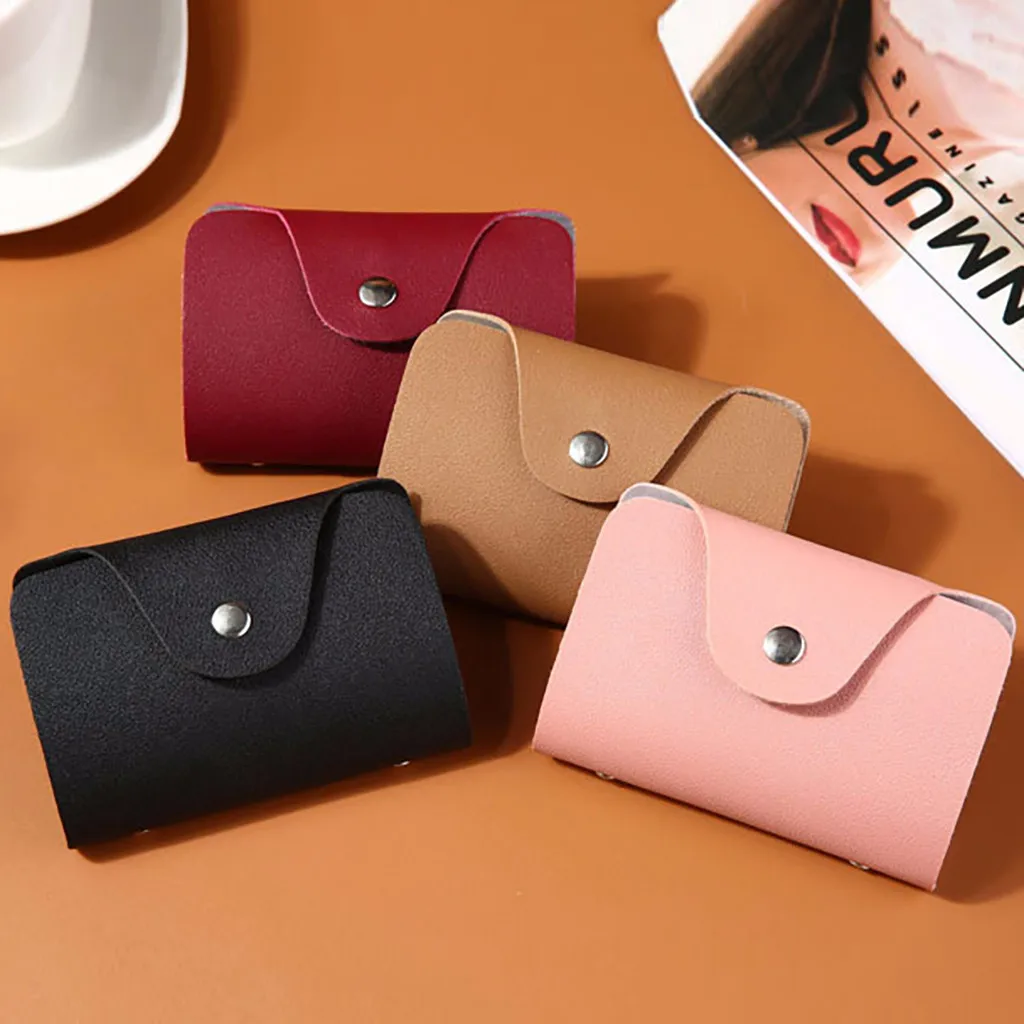 

кошелек женский carteira women's wallet of leather cartera mujer monedero Men Women Leather Credit Card Holder Case Card