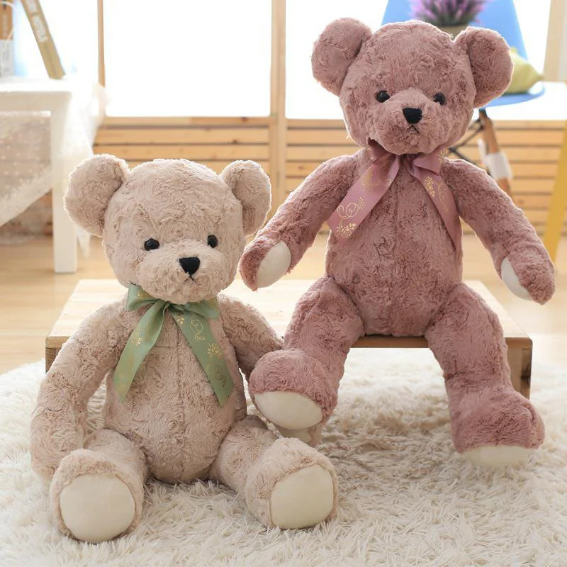 

65cm Teddy Bear Plush Toys Soft Toy Lovers Gifts Large Size Ted Dolls with Bow and Love Bears Stuffed Plush Teddy-Bear DMRX002