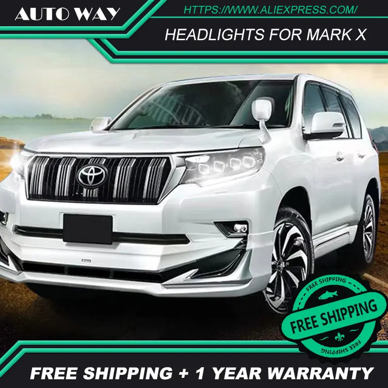 

Car styling LED ALL LED headlight Head Lamp case for Toyota Prado headlights 2018 Toyota Prado ALL headlight Lens low beam