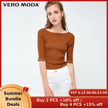 

Vero Moda Women's Slim Fit Round Neckline Elbow Sleeves Tops | 319124504