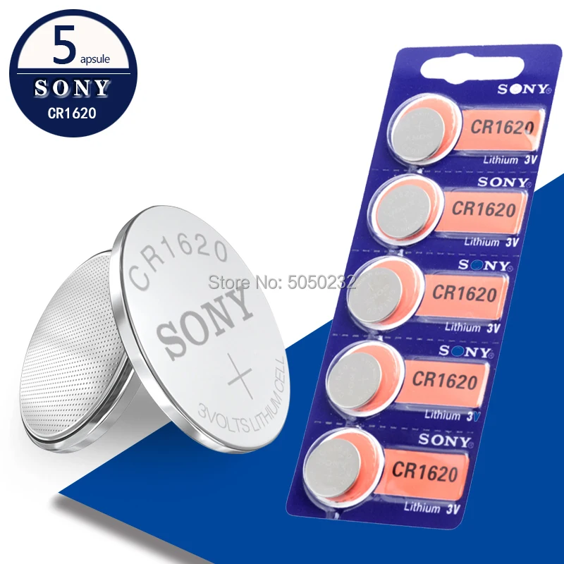 5 шт./лот для Sony оригинальный CR1620 кнопочный монет батарея часов автомобильный