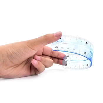 

HOT 1Pcs/Lot Soft Ruler Double Scale Infinite Bending 15cm Students Ruler Office Stationery Rulers PVC Straight Ruler