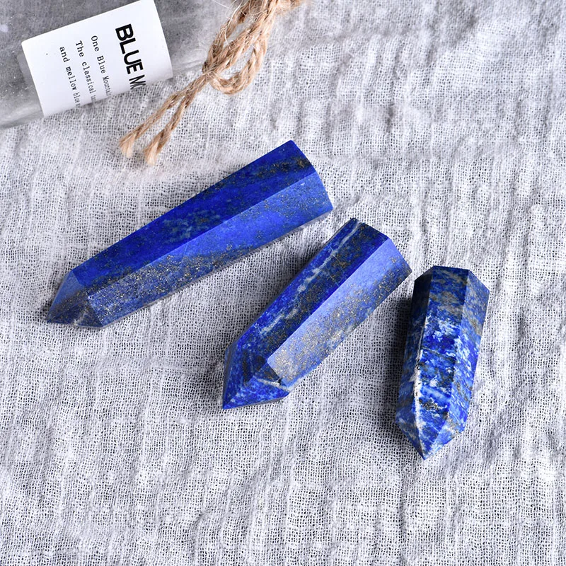 1 шт. натуральный кристалл Lapis Crystal Шестиугольная точка колонка кварца