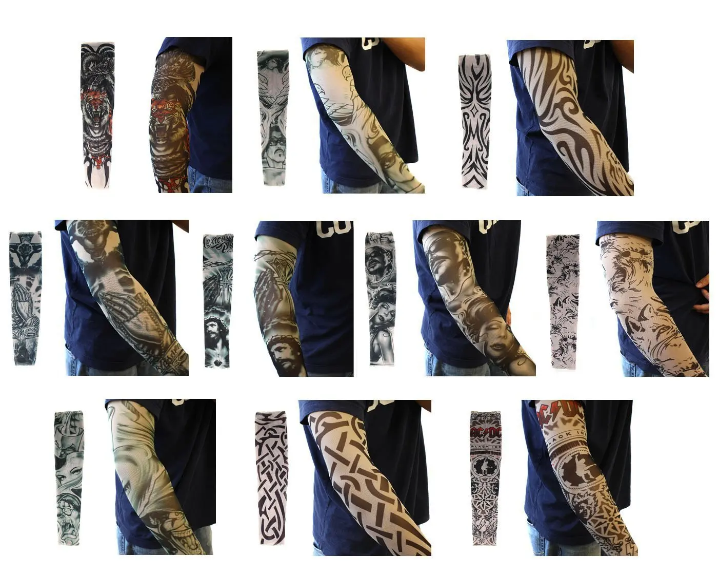 Татуированные руки нарукавник с татуировкой на открытом воздухе верховая Татуировка солнцестойкий манжет Верховая езда нарукавник с татуировкой настраиваемый выбор цвета