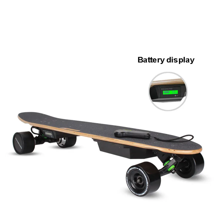 New Dual Drive 250W*2 Large Fish Shape Wood Skate Board 4 Four Wheels Remote Control Electric Skateboard Scooter Street Board