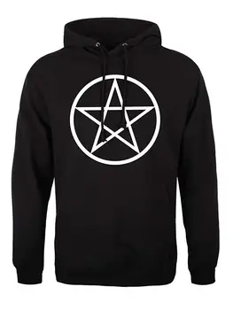 

Men's Pentagram Gothic Hoodie Black winter summer coat streetwear gym jogger hoodies Sweatshirts