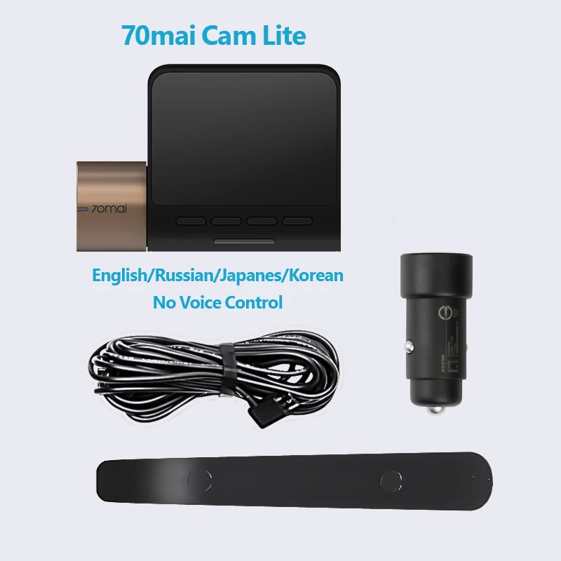 70mai Dash Cam Lite 1080P Ultra HD Автомобильный видеорегистратор 24H парковочный монитор с wifi Автомобильный видеорегистратор 1920 × 1080 500mAh аккумулятор FOV 130 Degr - Название цвета: No GPS