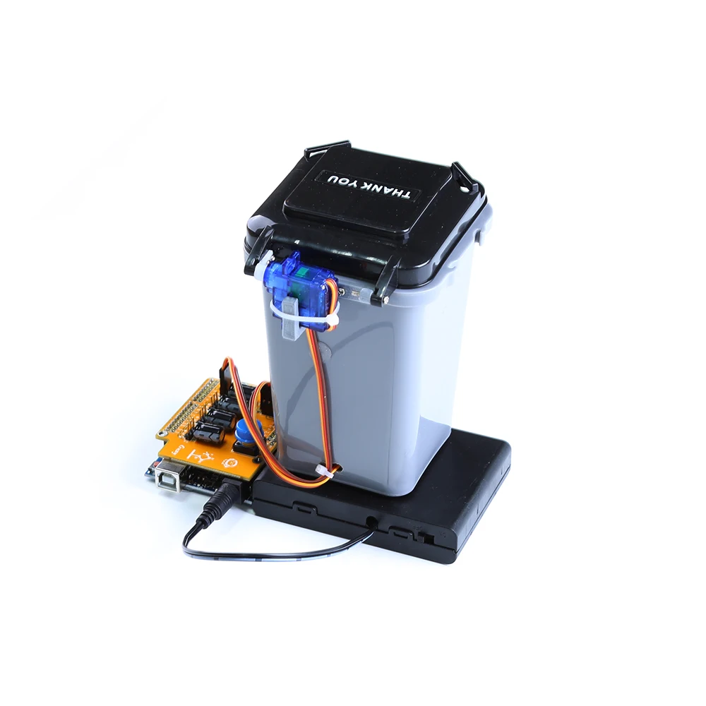 Diy Arduino Kit Автоматическая корзина для мусора Robot diy UNO R3 Mixly STEM Education Kids's programming DIY