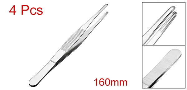 6.3in Straight Blunt Uxcell Новинка; Лидер продаж гироборд с колесами 8 дюймов 5-дюймовый 7-дюймовый 10-дюймовая шпилька 12 дюймов Нержавеющая сталь пинцет прямой тупой плоскогубцы с зубчатый зонд - Цвет: 6.3in Straight Blunt