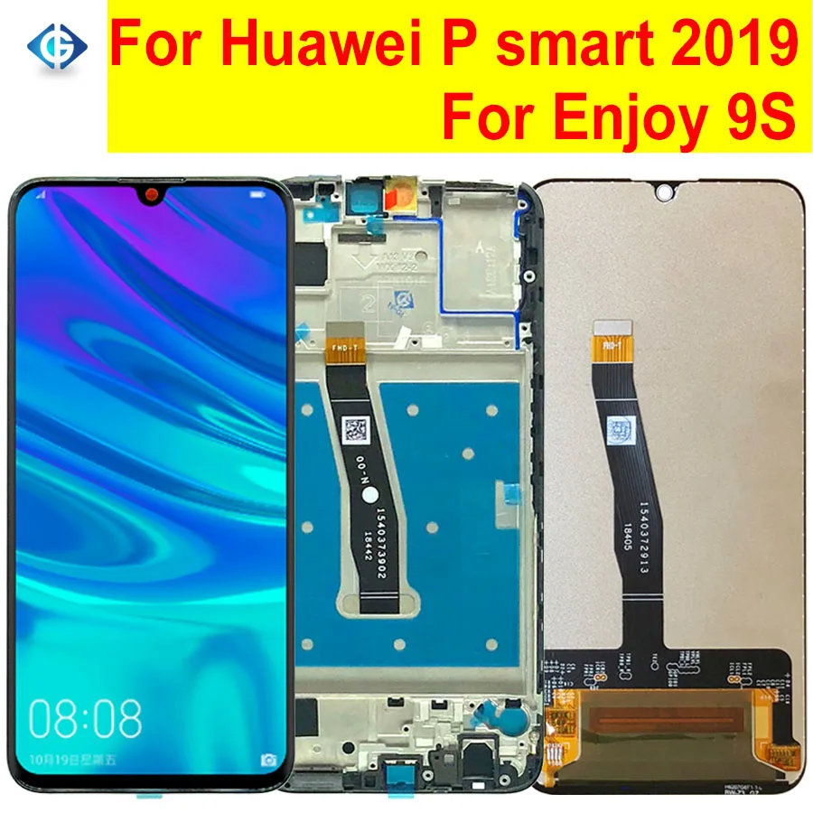 Полный ЖК дисплей с рамкой для Huawei P Smart 2019 Enjoy 9s сенсорным экраном и дигитайзером в