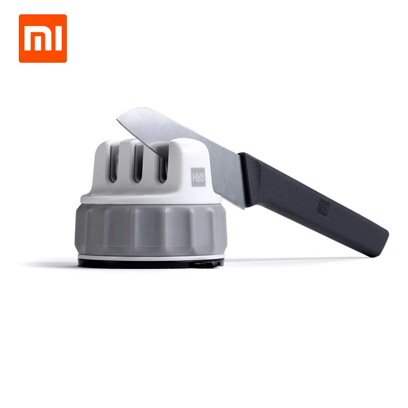 

Xiaomi Huohou Mini Knife Sharpener ABS Resin Material One-handed Sharpening Super Suction Kitchen Sharpener Tool