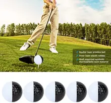 

Golf Ball Two Colors Black White Putter Aiming Line Sports Ball Professional Practice Double Layer Balls Indoor Outdoor Training