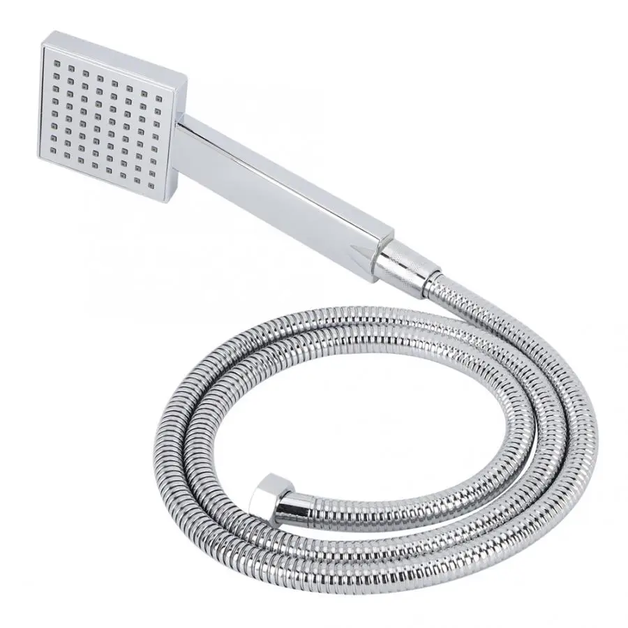 

G1/2in Chrome Plated Handheld Shower Spray Head Showering Sprayer Hose Kit