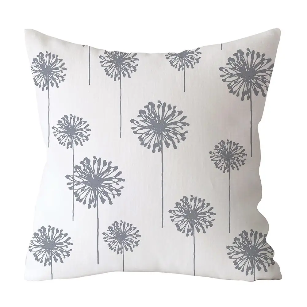 

Sofa Pillow Case 18*18 Inch Gray Geometric Decorative Cushion Cover Polyester Geometric Pillowcase Sofa Home Decoration