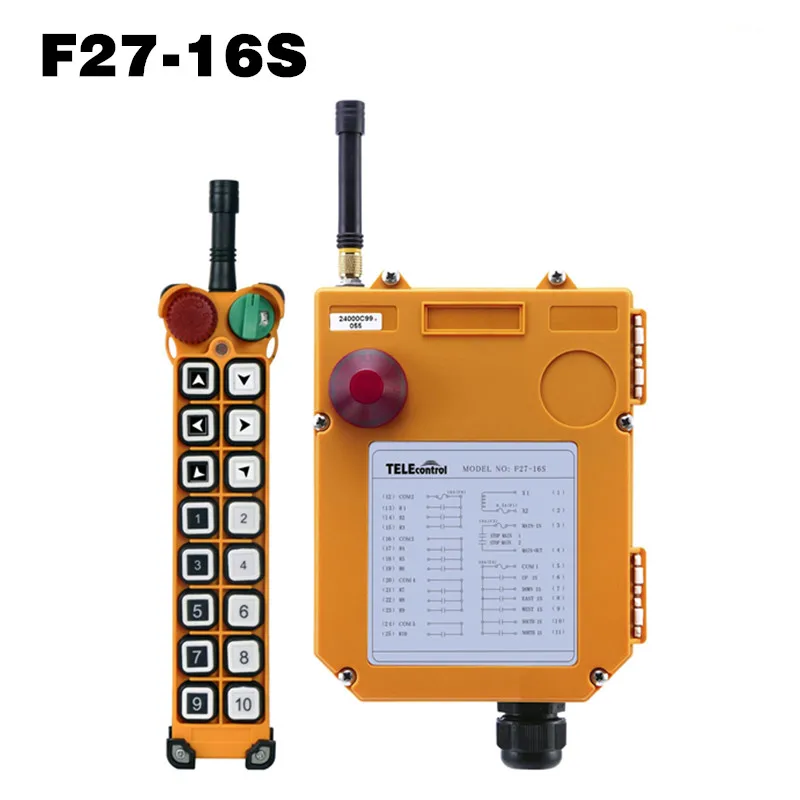 36V 220V 380V AC промышленных подъемный кран дистанционного Управление F27-16S 16 один