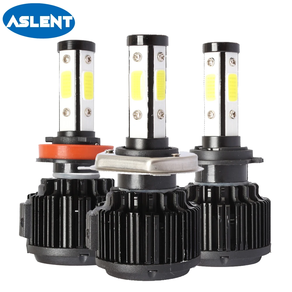 Aslent 2 шт. авто лампы светодиодный H7 H4 H11 H13 9004 9005/HB3 9006/HB4 9007 9003 HB1 HB2 фар автомобиля