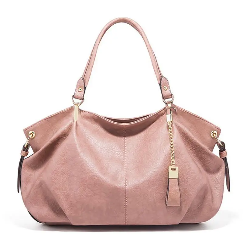 

Large Capacity PU Leather Ladies Handbag Creative Pure Color Fashion Top Handle Bag Shoulder Handbag For Women Ladies