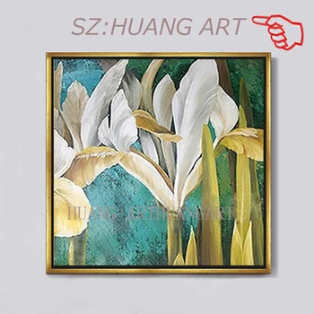 

Handmade Yellow plants Oil Painting Abstract yellow Paintings Art Flowers Unframed Decorative Pictures Home Decoration Wall Art