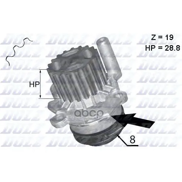 Насос Водяной Skoda. Vw 2.0tdi 16v Cdca/Cega 08 Dolz арт. A224