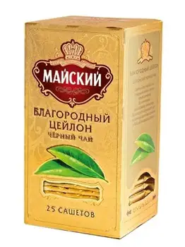 

Tea may "noble Ceylon" black, 25 bags