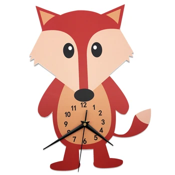 

Cartoon Wall Clock with Cartoon Wall Stickers Cute Modern Decoration for Home Kids Bedroom HFing