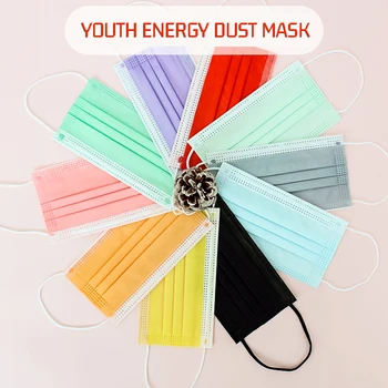

100pcs Disposable Face Masks 3 Layer Filter Earloop Anti Dust Breathable Gauze Mask Multicolor Face Mouth Masks for Children